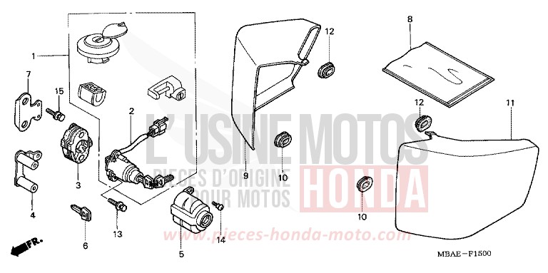 COUVERCLE LATERAL von Shadow Aero NOIR (NH1X) von 2000